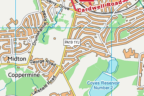 PA19 1YJ map - OS VectorMap District (Ordnance Survey)