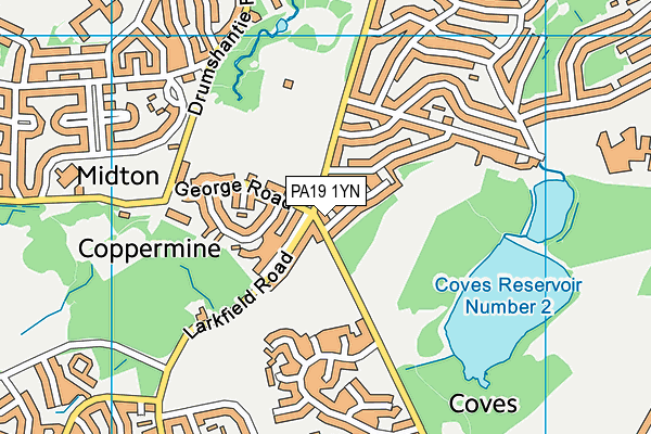 PA19 1YN map - OS VectorMap District (Ordnance Survey)