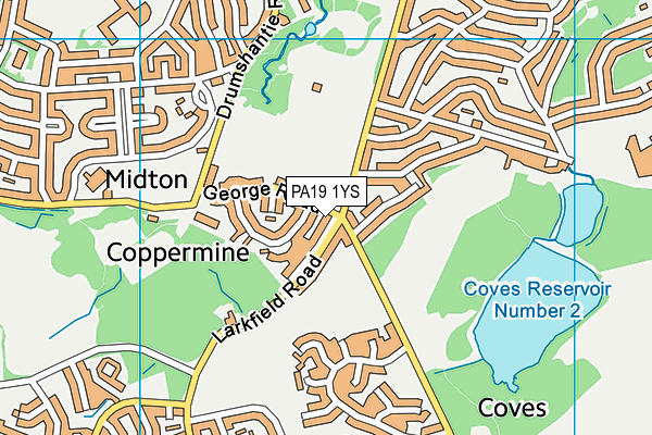 PA19 1YS map - OS VectorMap District (Ordnance Survey)