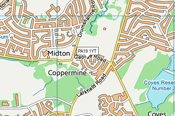PA19 1YT map - OS VectorMap District (Ordnance Survey)