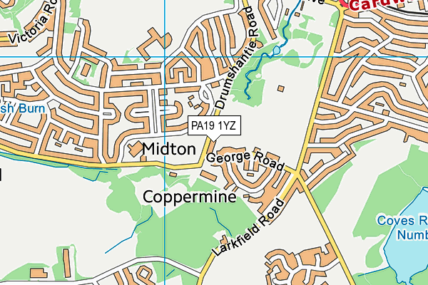 PA19 1YZ map - OS VectorMap District (Ordnance Survey)