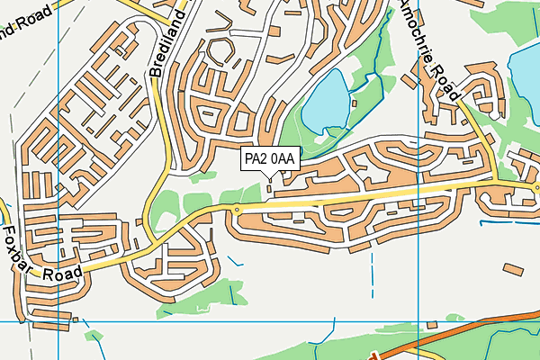 PA2 0AA map - OS VectorMap District (Ordnance Survey)