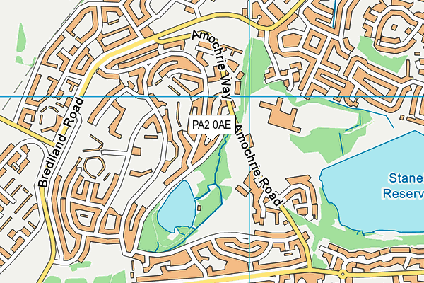 PA2 0AE map - OS VectorMap District (Ordnance Survey)