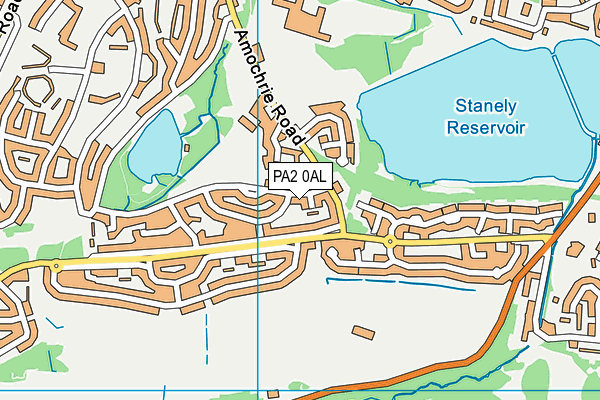 PA2 0AL map - OS VectorMap District (Ordnance Survey)