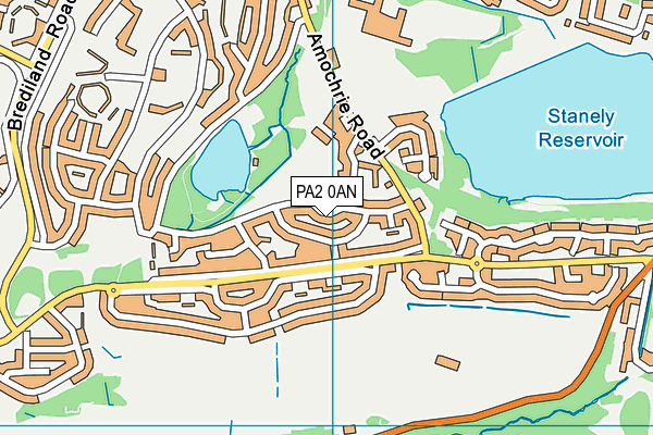 PA2 0AN map - OS VectorMap District (Ordnance Survey)