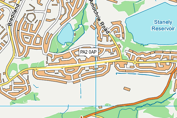 PA2 0AP map - OS VectorMap District (Ordnance Survey)