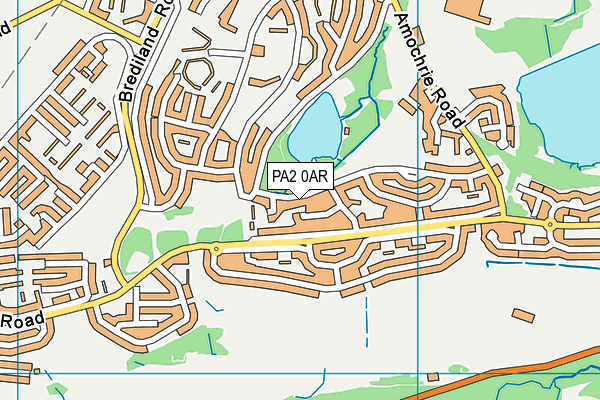 PA2 0AR map - OS VectorMap District (Ordnance Survey)