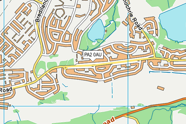 PA2 0AU map - OS VectorMap District (Ordnance Survey)