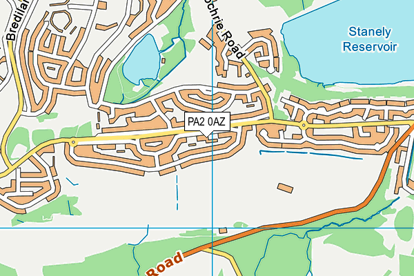 PA2 0AZ map - OS VectorMap District (Ordnance Survey)