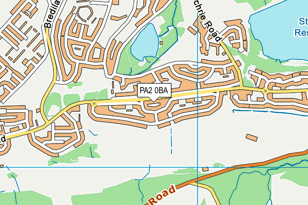 PA2 0BA map - OS VectorMap District (Ordnance Survey)