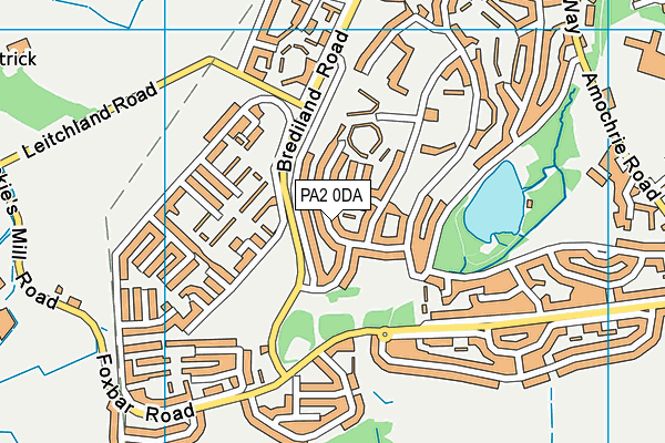 PA2 0DA map - OS VectorMap District (Ordnance Survey)