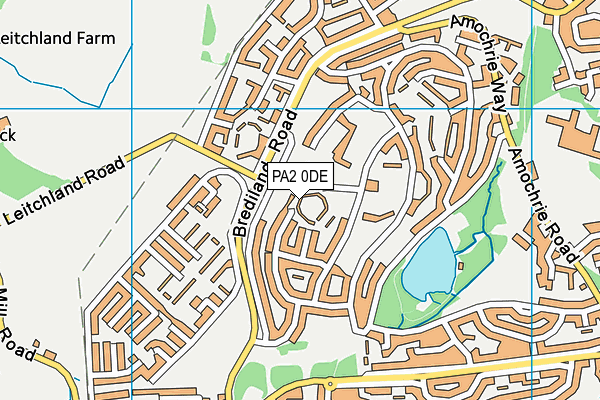 PA2 0DE map - OS VectorMap District (Ordnance Survey)