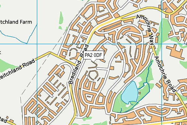 PA2 0DF map - OS VectorMap District (Ordnance Survey)