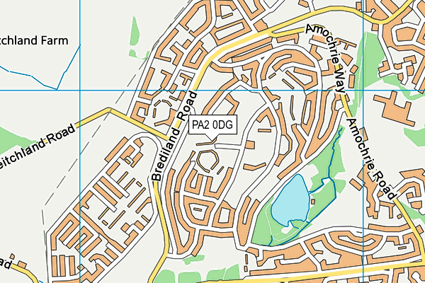 PA2 0DG map - OS VectorMap District (Ordnance Survey)
