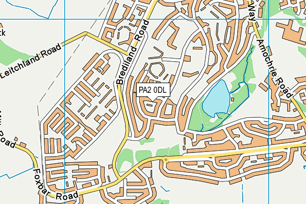 PA2 0DL map - OS VectorMap District (Ordnance Survey)