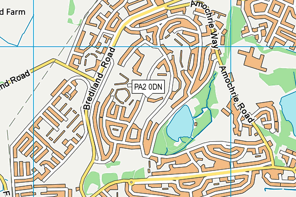 PA2 0DN map - OS VectorMap District (Ordnance Survey)