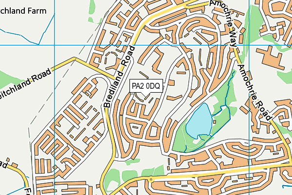 PA2 0DQ map - OS VectorMap District (Ordnance Survey)