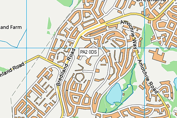 PA2 0DS map - OS VectorMap District (Ordnance Survey)