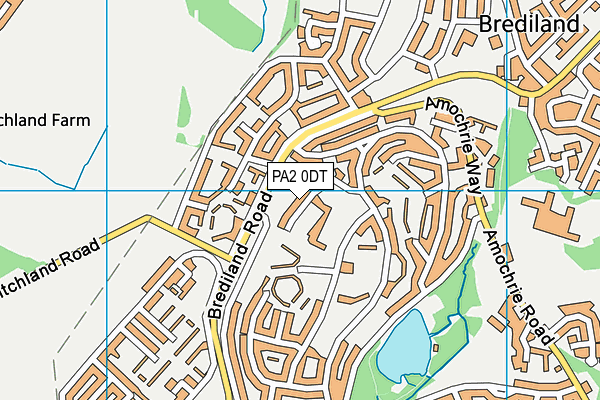 PA2 0DT map - OS VectorMap District (Ordnance Survey)