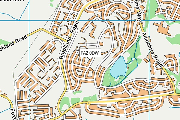 PA2 0DW map - OS VectorMap District (Ordnance Survey)