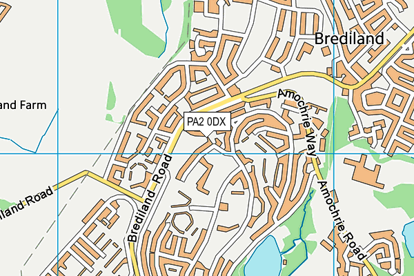 PA2 0DX map - OS VectorMap District (Ordnance Survey)