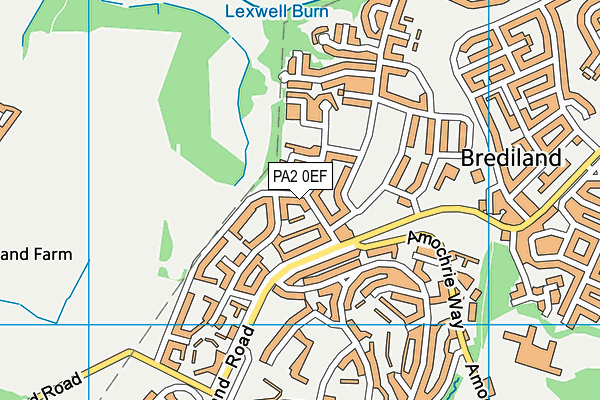 PA2 0EF map - OS VectorMap District (Ordnance Survey)