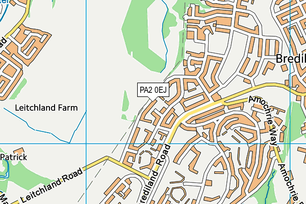 PA2 0EJ map - OS VectorMap District (Ordnance Survey)