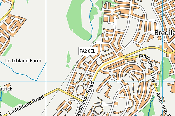 PA2 0EL map - OS VectorMap District (Ordnance Survey)