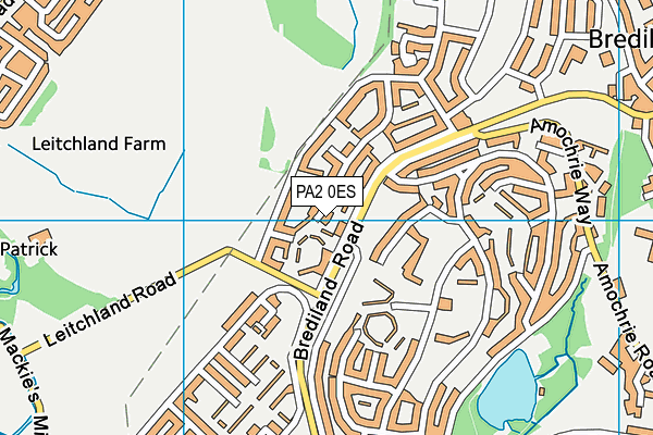 PA2 0ES map - OS VectorMap District (Ordnance Survey)