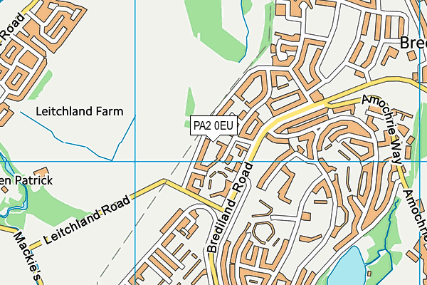 PA2 0EU map - OS VectorMap District (Ordnance Survey)