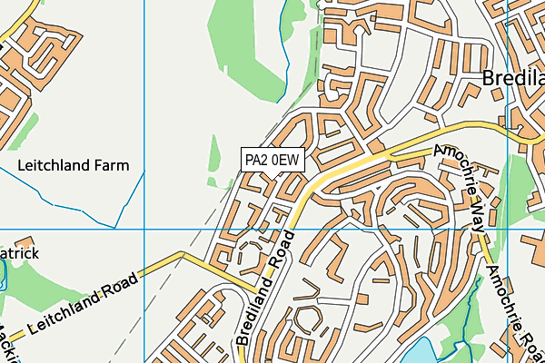 PA2 0EW map - OS VectorMap District (Ordnance Survey)