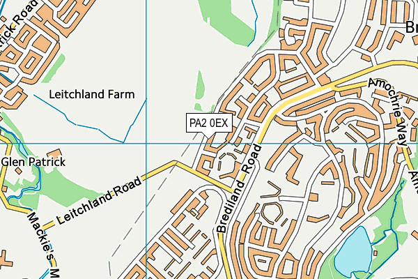 PA2 0EX map - OS VectorMap District (Ordnance Survey)