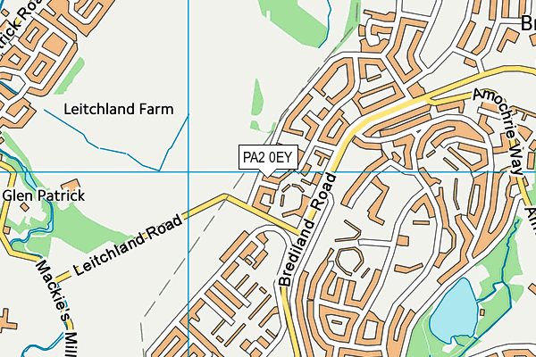 PA2 0EY map - OS VectorMap District (Ordnance Survey)