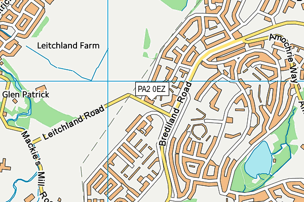 PA2 0EZ map - OS VectorMap District (Ordnance Survey)