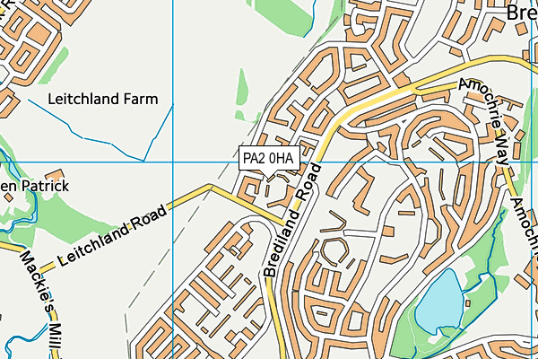 PA2 0HA map - OS VectorMap District (Ordnance Survey)