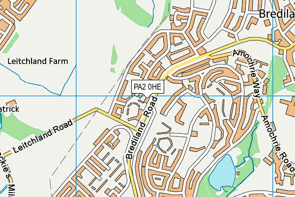 PA2 0HE map - OS VectorMap District (Ordnance Survey)