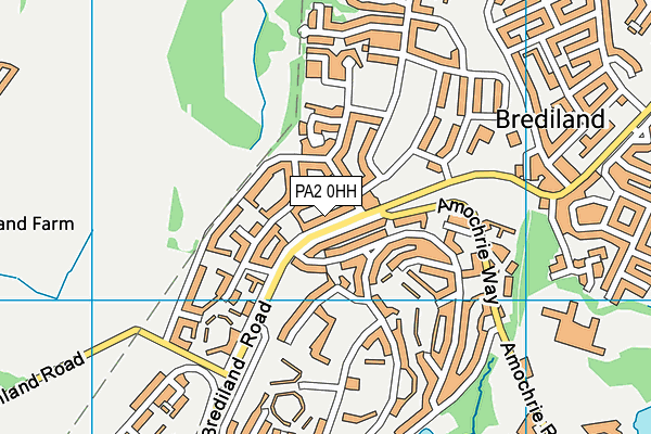 PA2 0HH map - OS VectorMap District (Ordnance Survey)