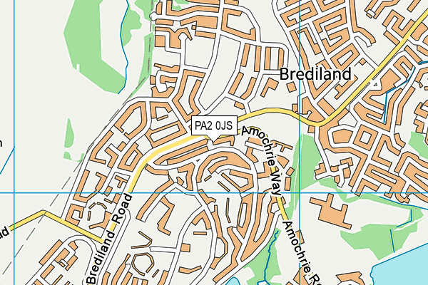 PA2 0JS map - OS VectorMap District (Ordnance Survey)