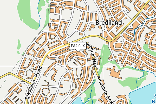 PA2 0JX map - OS VectorMap District (Ordnance Survey)