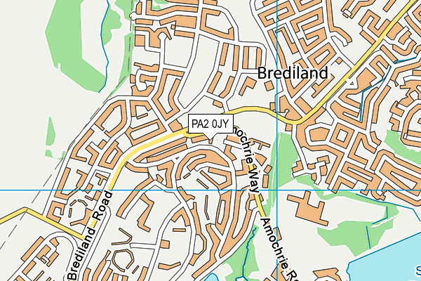 PA2 0JY map - OS VectorMap District (Ordnance Survey)