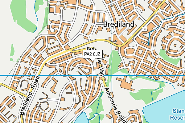 PA2 0JZ map - OS VectorMap District (Ordnance Survey)