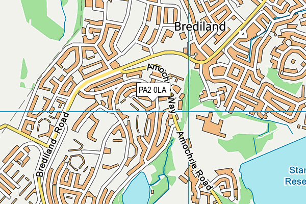 PA2 0LA map - OS VectorMap District (Ordnance Survey)