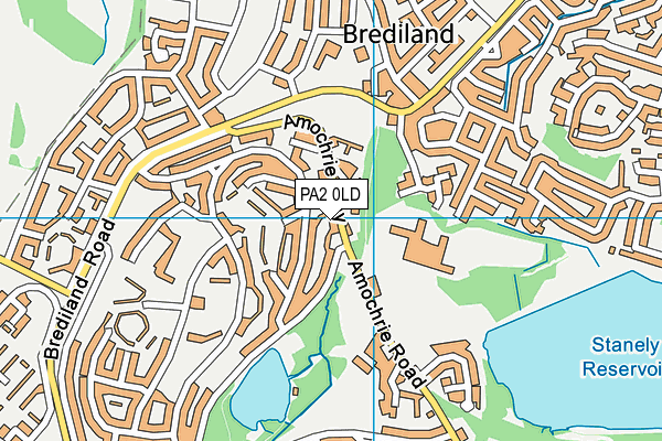 PA2 0LD map - OS VectorMap District (Ordnance Survey)