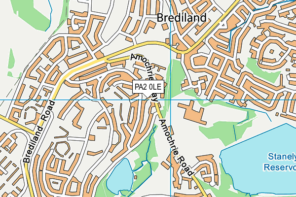 PA2 0LE map - OS VectorMap District (Ordnance Survey)