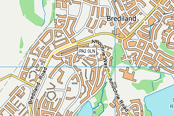 PA2 0LN map - OS VectorMap District (Ordnance Survey)