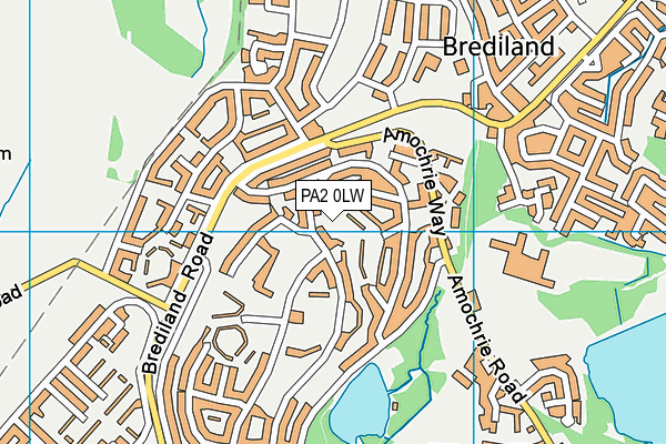 PA2 0LW map - OS VectorMap District (Ordnance Survey)