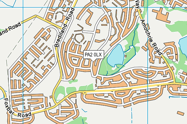 PA2 0LX map - OS VectorMap District (Ordnance Survey)