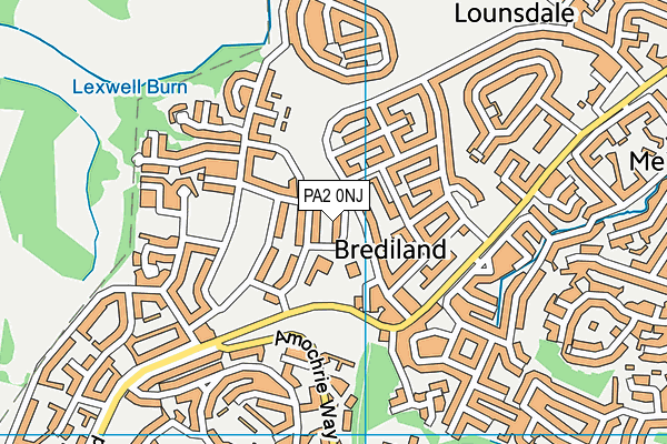 PA2 0NJ map - OS VectorMap District (Ordnance Survey)