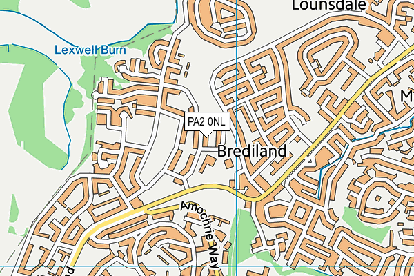 PA2 0NL map - OS VectorMap District (Ordnance Survey)