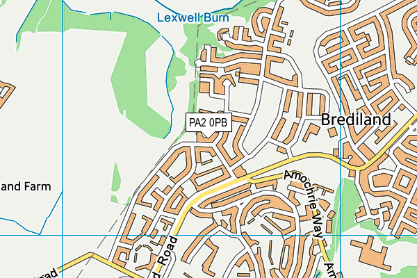 PA2 0PB map - OS VectorMap District (Ordnance Survey)